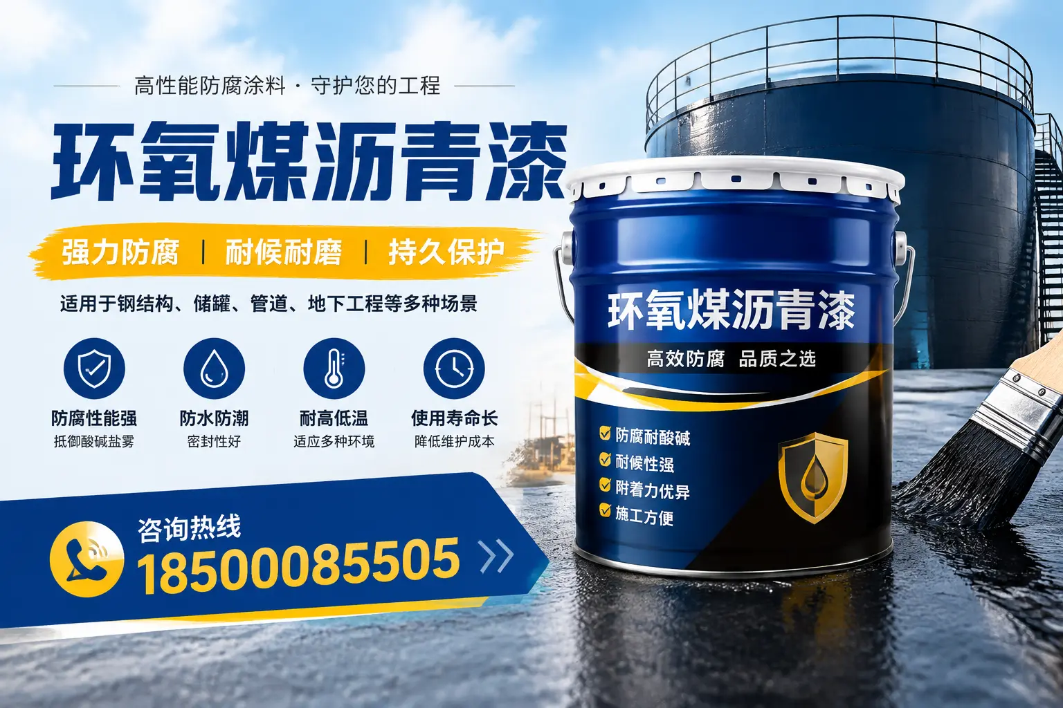 环氧煤沥青漆在工业中的应用，博兴企业的选择
